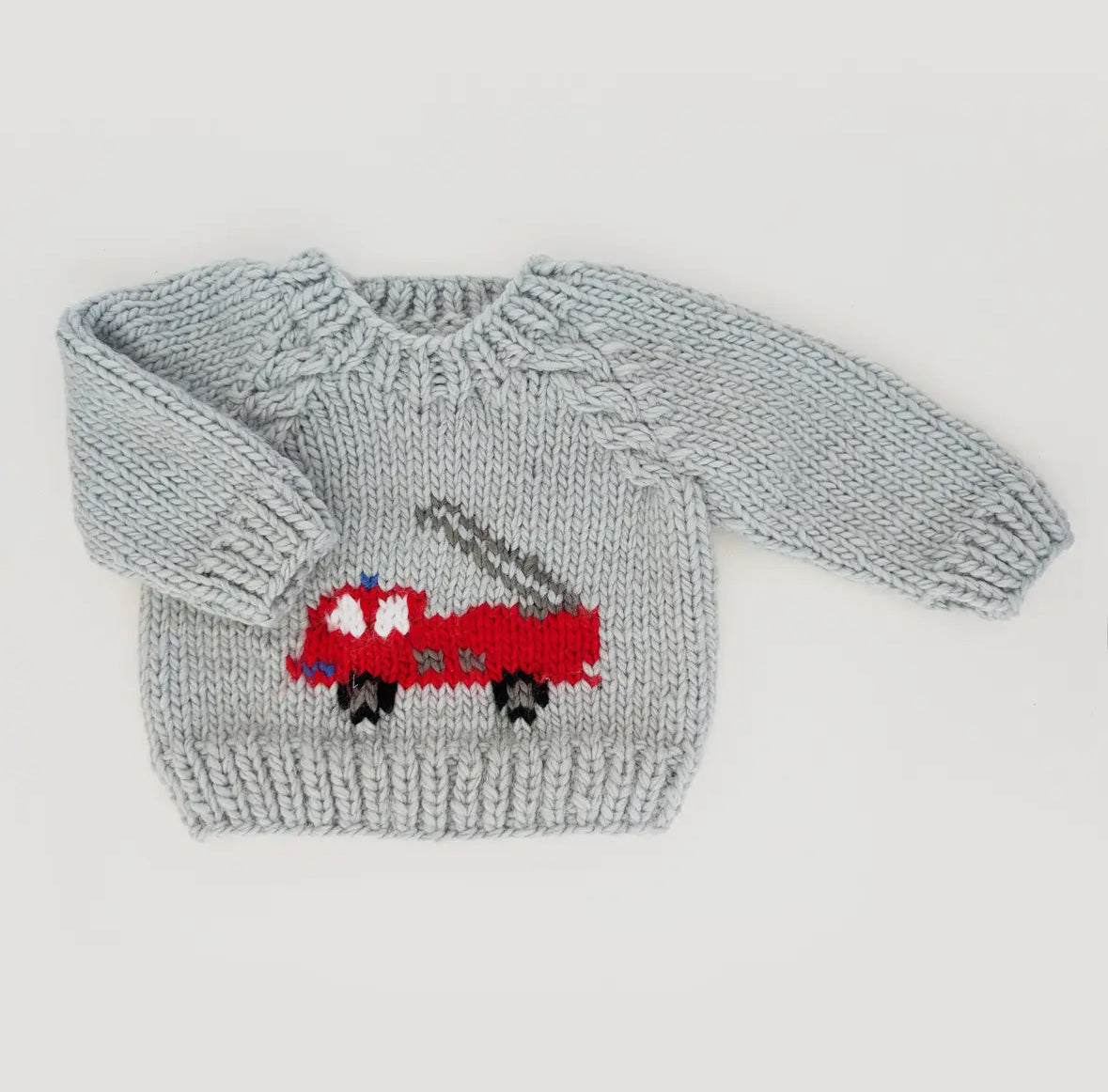 Fire Engine Crew Neck Sweater for Baby & Toddler