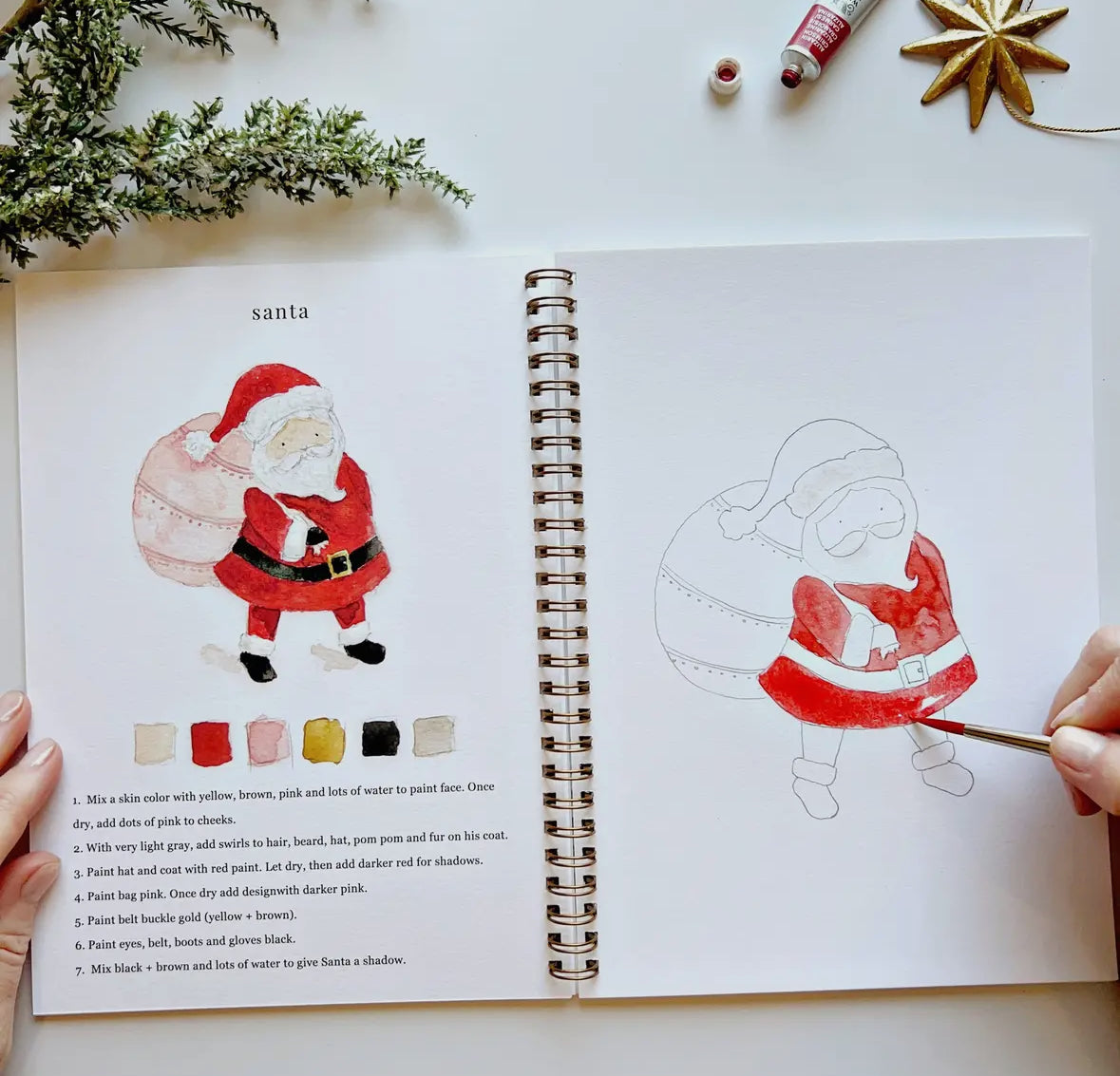 Christmas Watercolor Book
