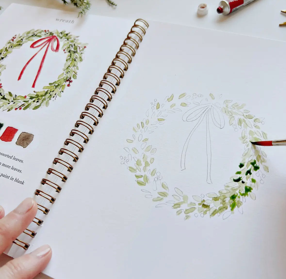 Christmas Watercolor Book