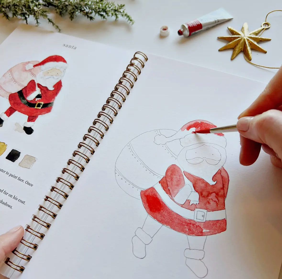 Christmas Watercolor Book