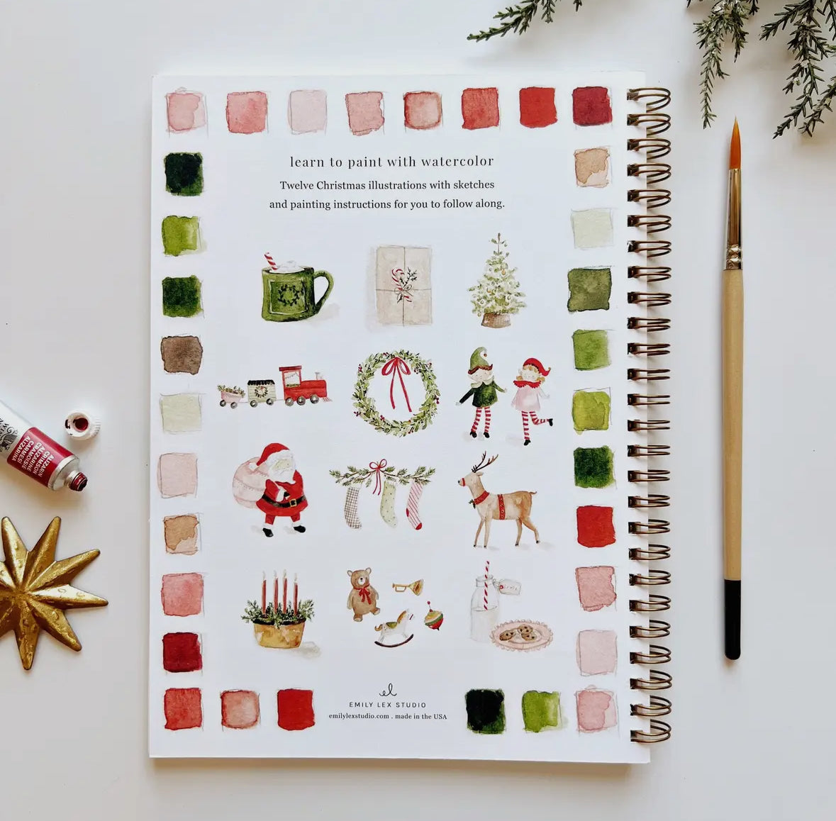 Christmas Watercolor Book