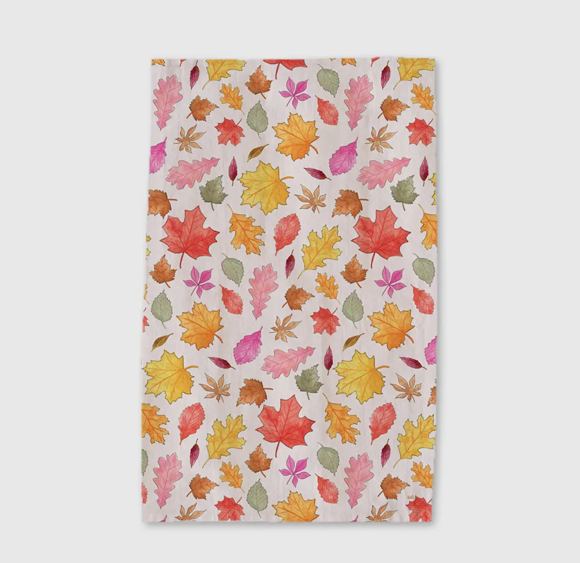 Colorful Fall Leaves Tea Towel