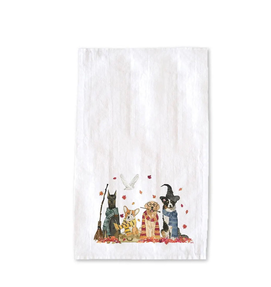 Wizaed Dogs Tea Towel