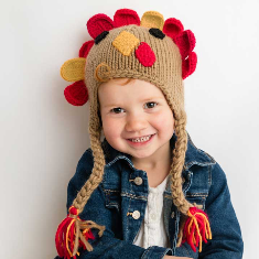 Turkey Ear Flap Beanie Hat Baby & Kids