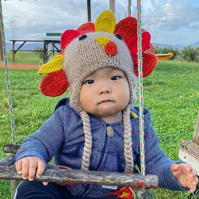 Turkey Ear Flap Beanie Hat Baby & Kids