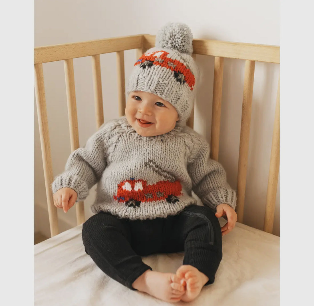 Fire Engine Crew Neck Sweater for Baby &amp; Toddler