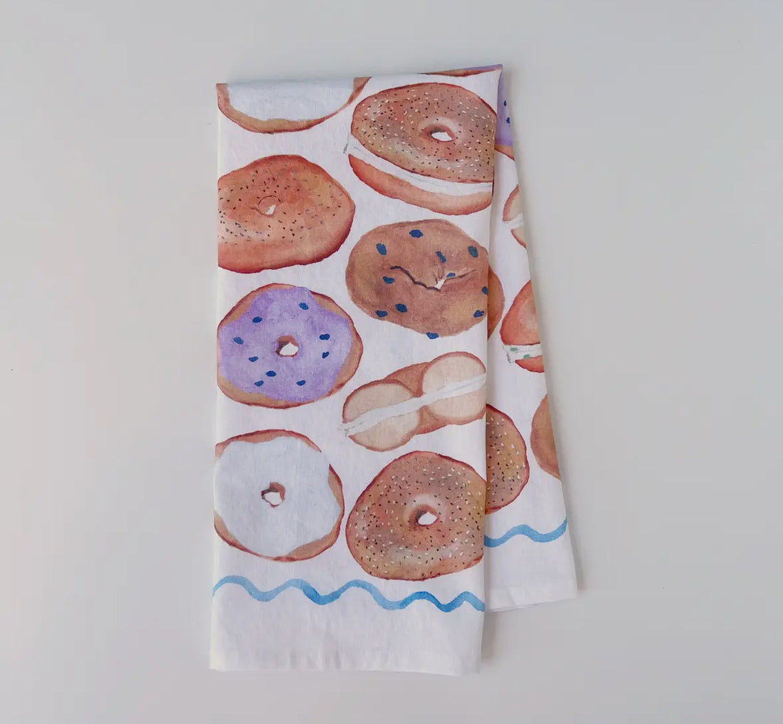Bagel &amp; Cream Cheese Tea Towel