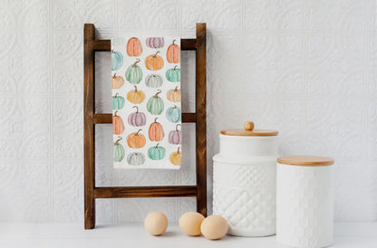 Colorful Pumpkins Tea Towel