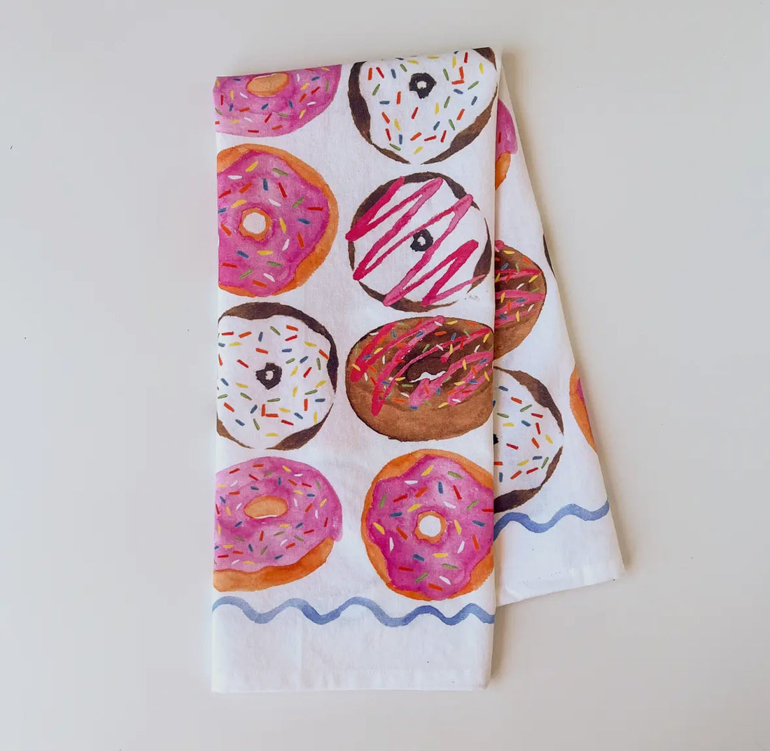 Donuts Tea Towel