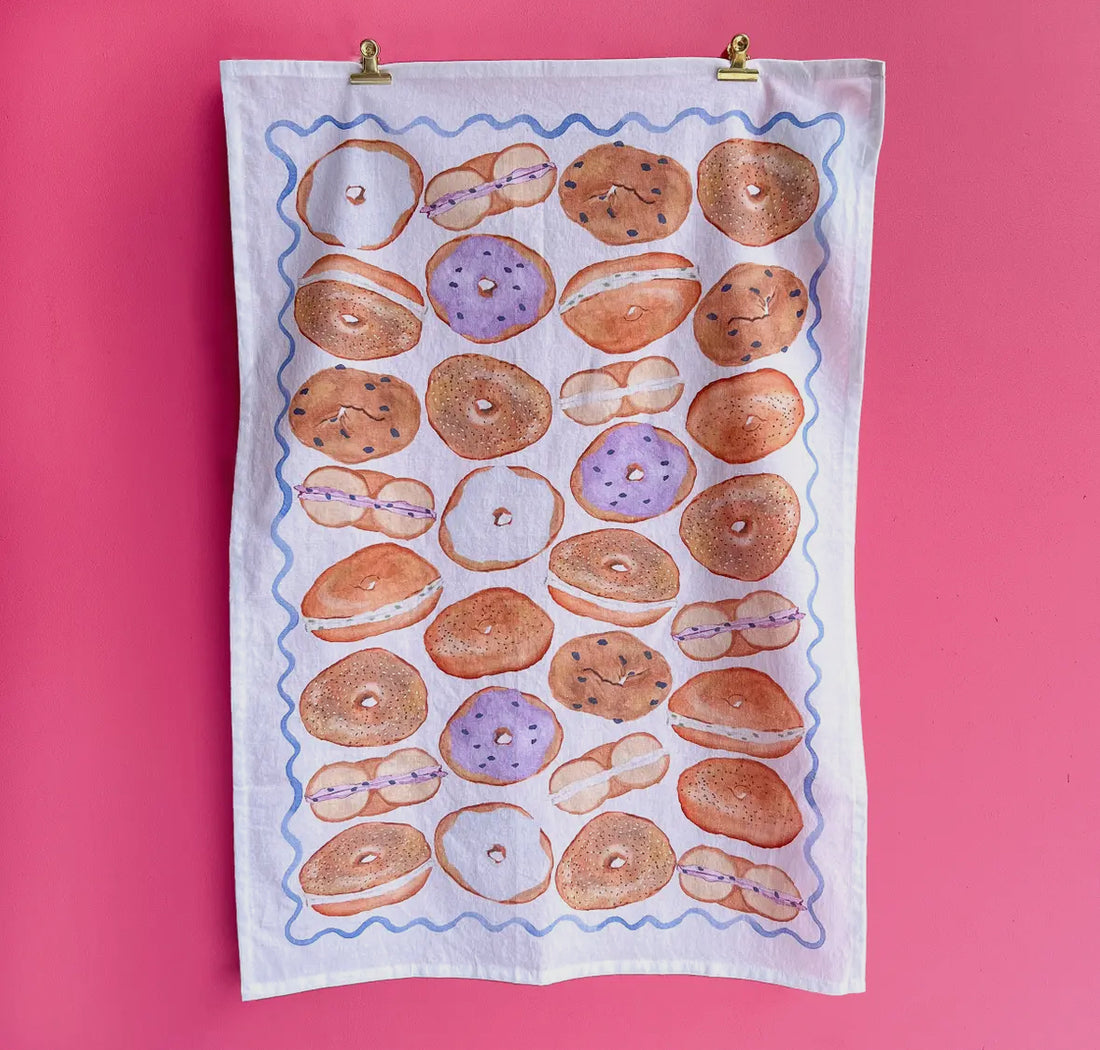 Bagel &amp; Cream Cheese Tea Towel