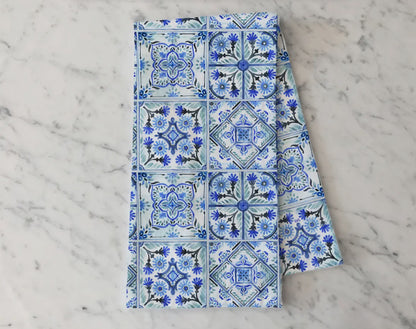 Blue Mediterranean Tea Towel