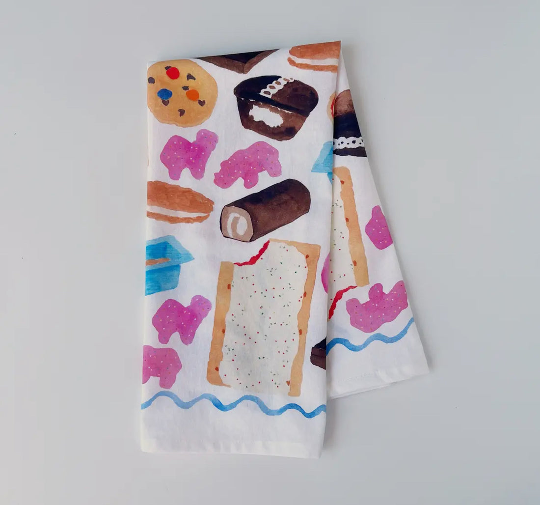 Nostalgic Junk Food Tea Towel