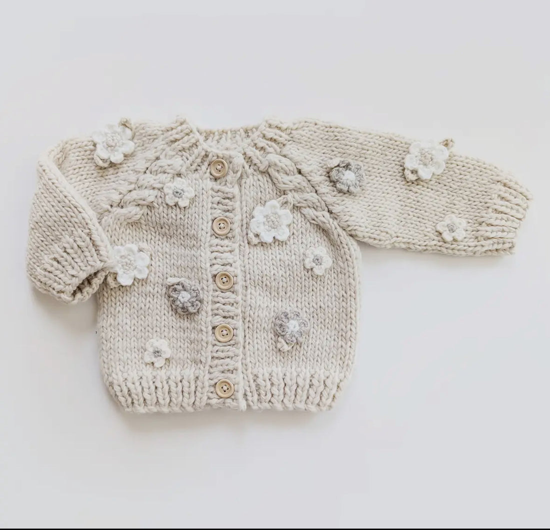 Flower Cardigan in Natural