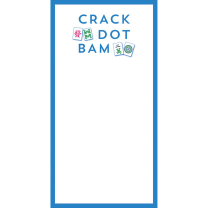 4.25X8.5 MAHJONG CRACK DOT BAM NOTEPAD
