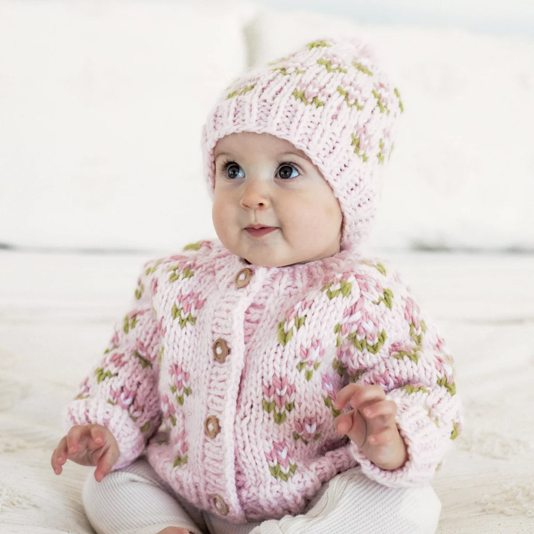 Bitty Blooms Blush Cardigan Sweater for Baby &amp; Toddler