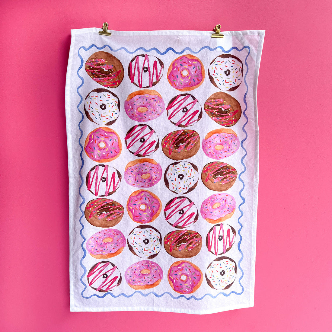 Donuts Tea Towel